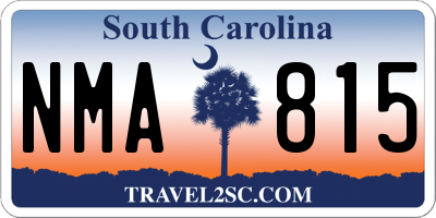 SC license plate NMA815