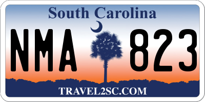 SC license plate NMA823