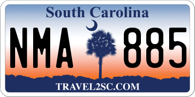 SC license plate NMA885