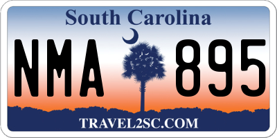 SC license plate NMA895