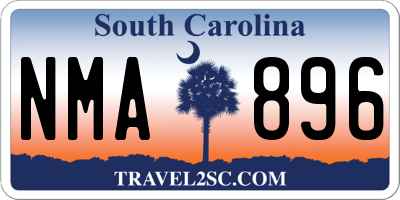 SC license plate NMA896