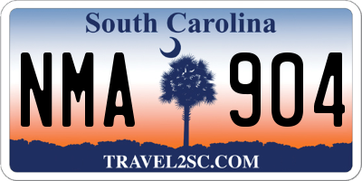 SC license plate NMA904