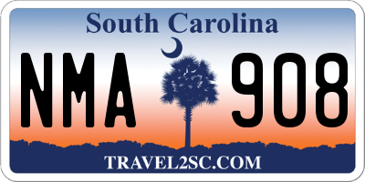 SC license plate NMA908