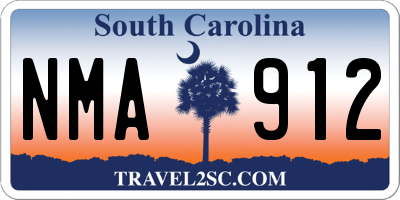SC license plate NMA912