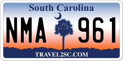 SC license plate NMA961