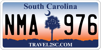 SC license plate NMA976
