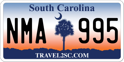 SC license plate NMA995