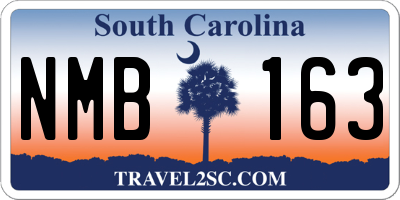 SC license plate NMB163