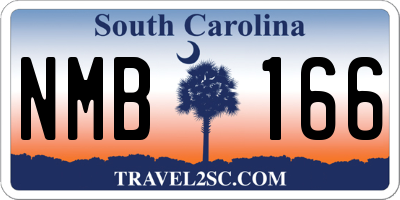 SC license plate NMB166