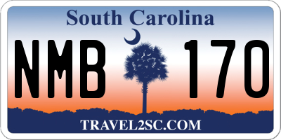 SC license plate NMB170