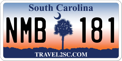 SC license plate NMB181