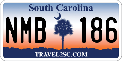 SC license plate NMB186