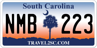 SC license plate NMB223