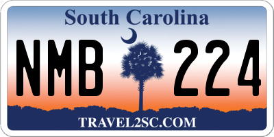 SC license plate NMB224