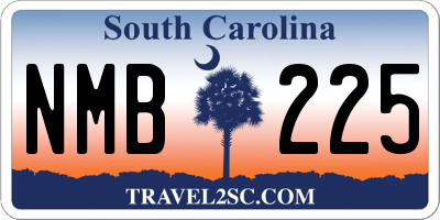 SC license plate NMB225