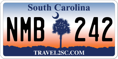 SC license plate NMB242