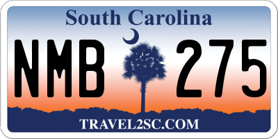 SC license plate NMB275