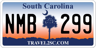 SC license plate NMB299