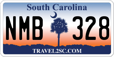SC license plate NMB328