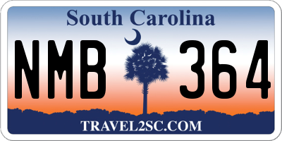 SC license plate NMB364