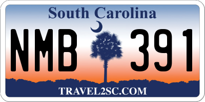 SC license plate NMB391