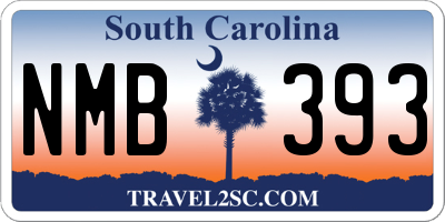 SC license plate NMB393