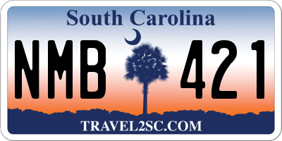 SC license plate NMB421