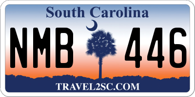 SC license plate NMB446