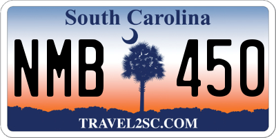 SC license plate NMB450