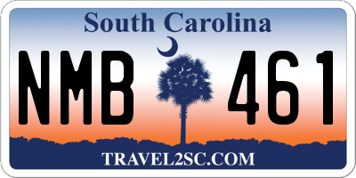SC license plate NMB461