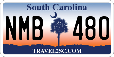 SC license plate NMB480