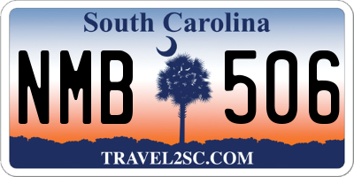 SC license plate NMB506