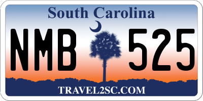 SC license plate NMB525