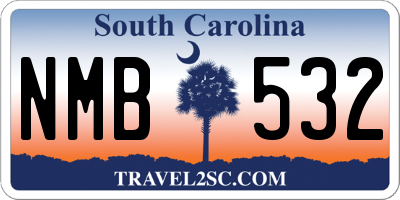 SC license plate NMB532