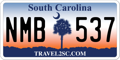 SC license plate NMB537