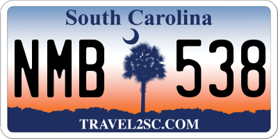 SC license plate NMB538