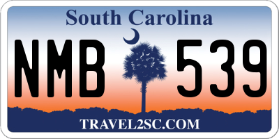 SC license plate NMB539