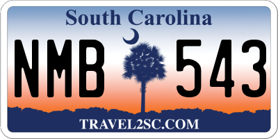 SC license plate NMB543