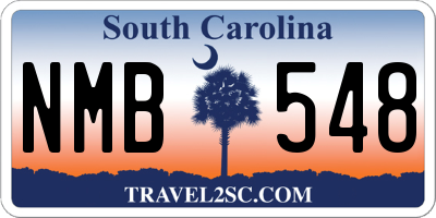 SC license plate NMB548