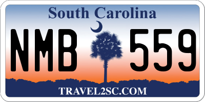 SC license plate NMB559