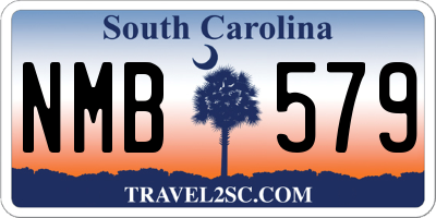 SC license plate NMB579