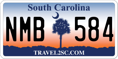 SC license plate NMB584