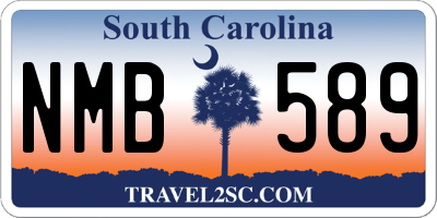 SC license plate NMB589