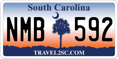 SC license plate NMB592
