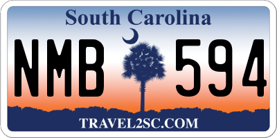 SC license plate NMB594