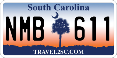 SC license plate NMB611