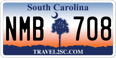 SC license plate NMB708