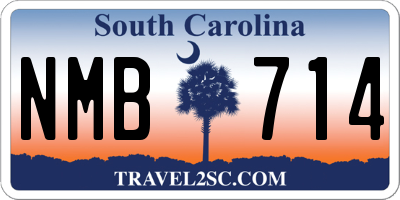 SC license plate NMB714