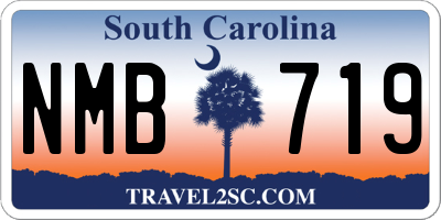 SC license plate NMB719