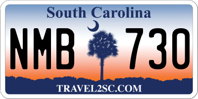 SC license plate NMB730